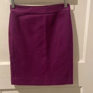 J Crew No. 2 pencil skirt in purple wool